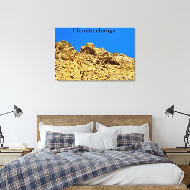 Klimatförändringen skyddar miljön canvastryck (Insitu (sovrum))