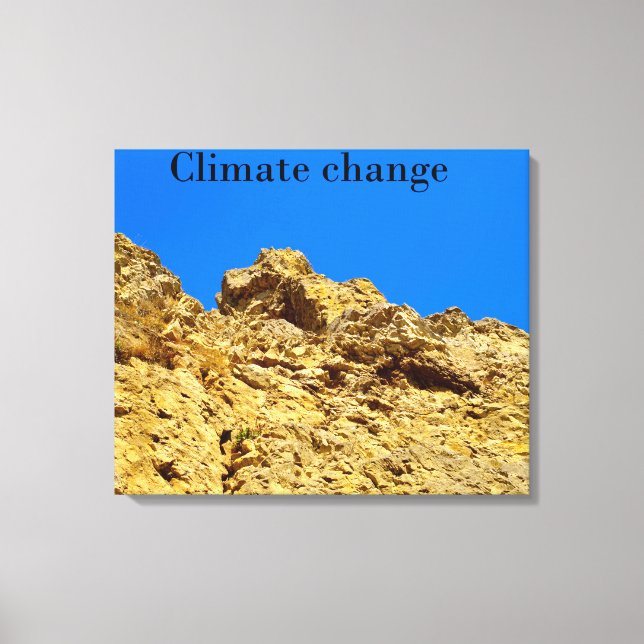 Klimatförändringen skyddar miljön canvastryck (Framsida)