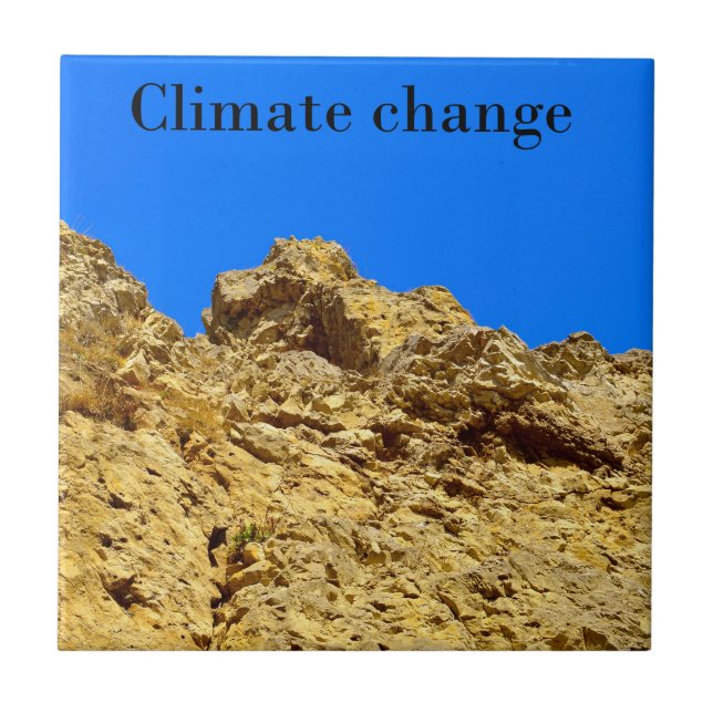 Klimatförändringen skyddar miljön kakelplatta (Framsidan)