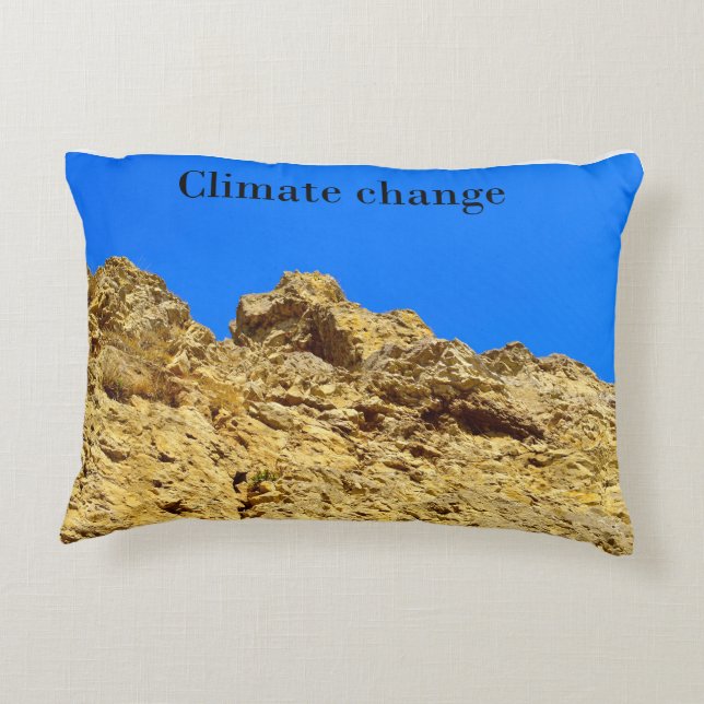 Klimatförändringen skyddar miljön prydnadskudde (Baksidan)