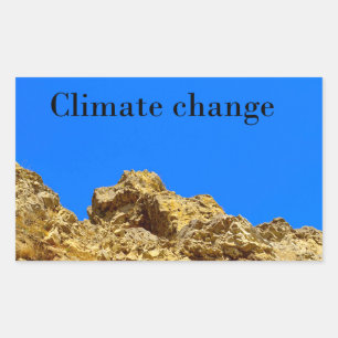 Klimatförändringen skyddar miljön rektangulärt klistermärke