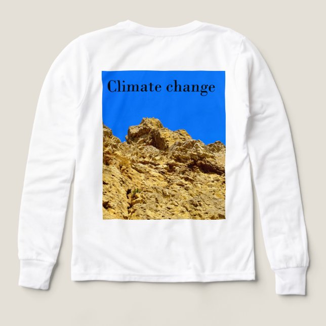 Klimatförändringen skyddar miljön t shirt (Design baksida)