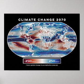 Klimatförändringshierarki Karta Poster