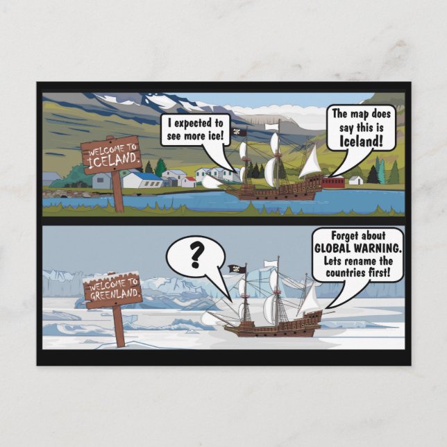 KLIMATFÖRÄNDRINGSJOKE VYKORT (Framsida)