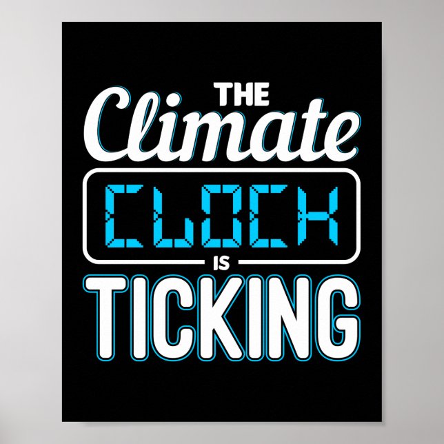 Klimatförändringsklockan håller på att stoppa klim poster (Framsidan)