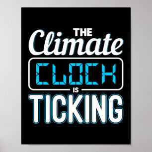 Klimatförändringsklockan minskar klimatförändringe poster