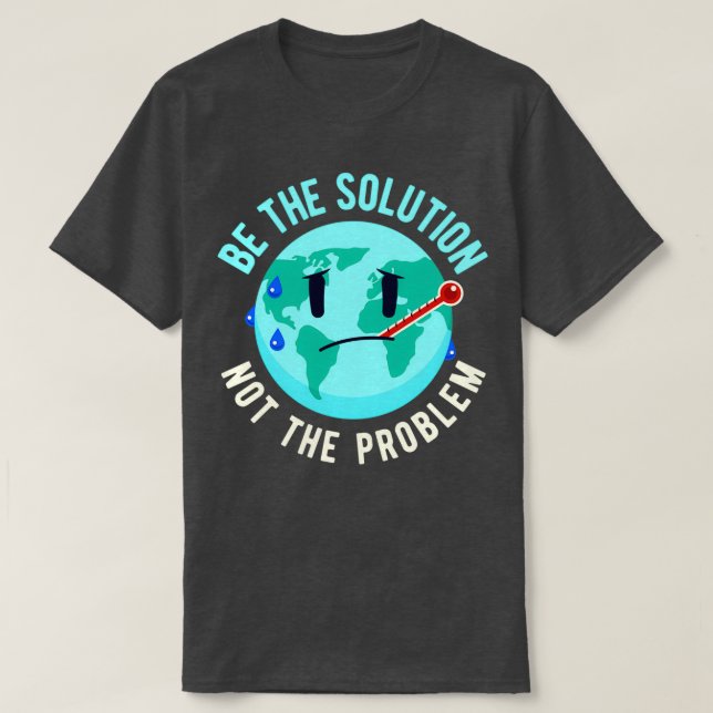 Klimatförändringslösningar för föroreningar t shirt (Design framsida)