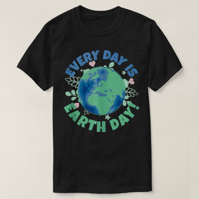Klimatförändringsmiljön varje dag t shirt (Design framsida)