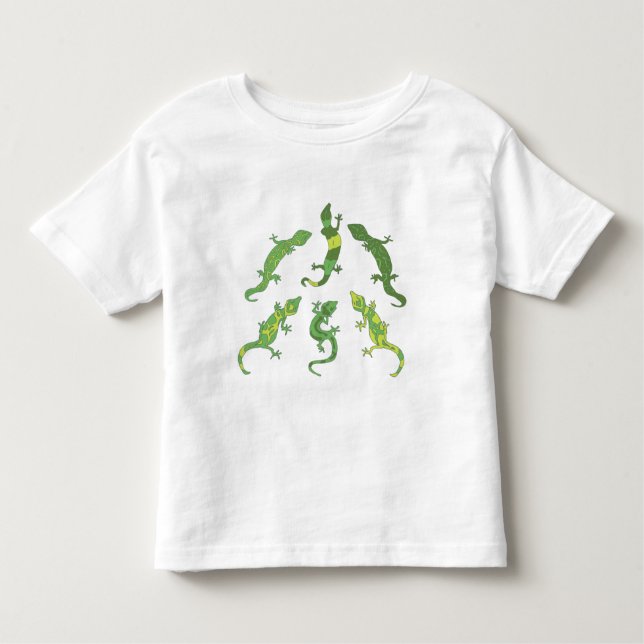 Klimatgeckos i sten. Småbarn T-shirt (Framsida)