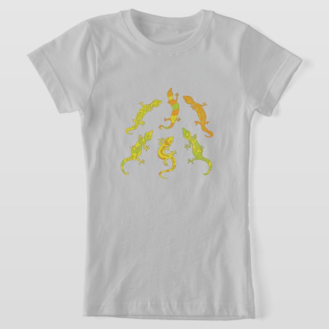 Klimatgeckos i sten. t shirt (Laydown)