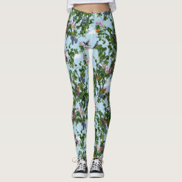 Klimatgrapeviner och honungssuckler blommor leggings