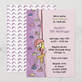 Klimatinbjudan till sten: Blonde Hair Birthday Inbjudningar