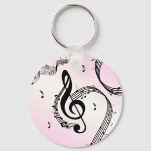 Klimatisk G-Klav Rosa Nyckelring