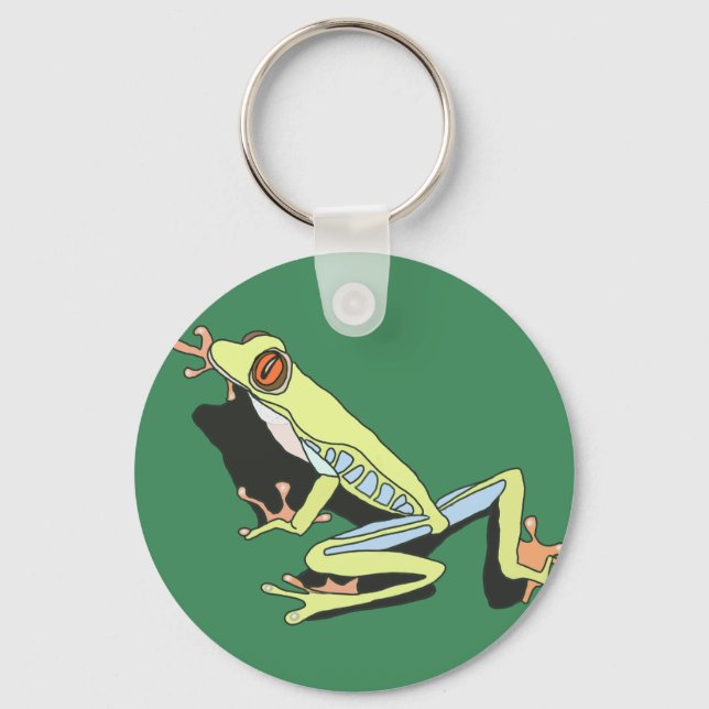 Klimatkedjan Träd Frog Keychain Nyckelring (Framsida)