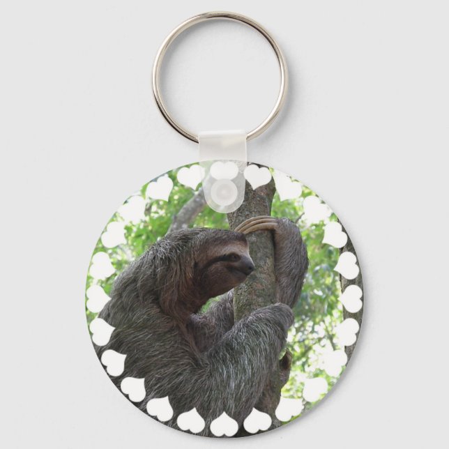 Klimatkedjan Träd Sloth Keychain Nyckelring (Framsida)