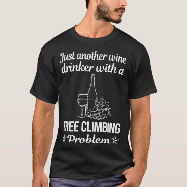 Klimatklimat för Vin Drinker Träd T Shirt (Framsida)