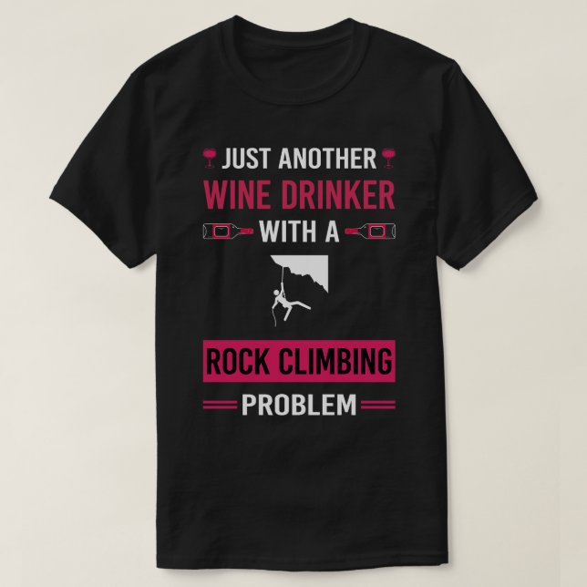 Klimatklimatsklimat för Vin Drinker Sten T Shirt (Design framsida)