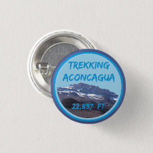 Klimatknapp på bergshöjden över Aconcagua Knapp