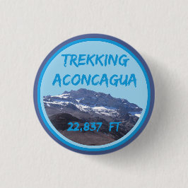 Klimatknapp på bergshöjden över Aconcagua Knapp