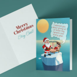 Klimatkrisen vid Nordpolens fina julkort Helgkort