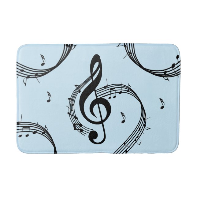 Klimatkurva G Clef Music Blue Badrumsmatta (Framsidan)