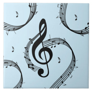 Klimatkurva G Clef Music Blue Kakelplatta