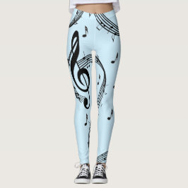 Klimatkurva G Clef Music Blue Leggings