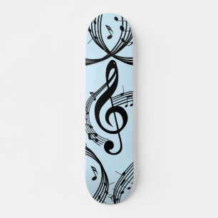 Klimatkurva G Clef Music Blue Mini Skateboard Bräda 18,5 Cm