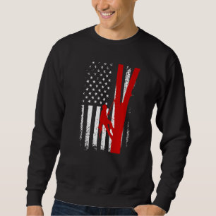 Klimatlogg för Arborist Patriotic American Flagga Lång Ärmad Tröja