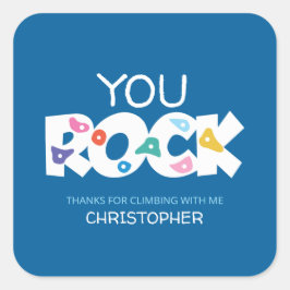 Klimatmärket Sten Sten Tack Fyrkantigt Klistermärke