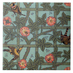 Klimatning av Ro & Small Bird, William Morris Kakelplatta