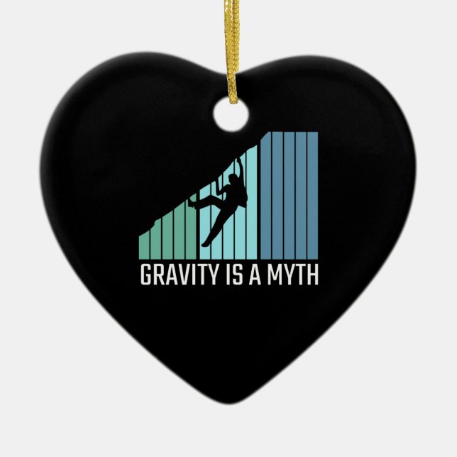 Klimatning - Gravity är en myt Julgransprydnad Keramik (Framsidan)