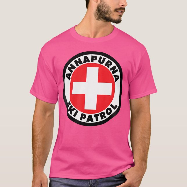 Klimatning i Annapurna Ski-berget T Shirt (Framsida)