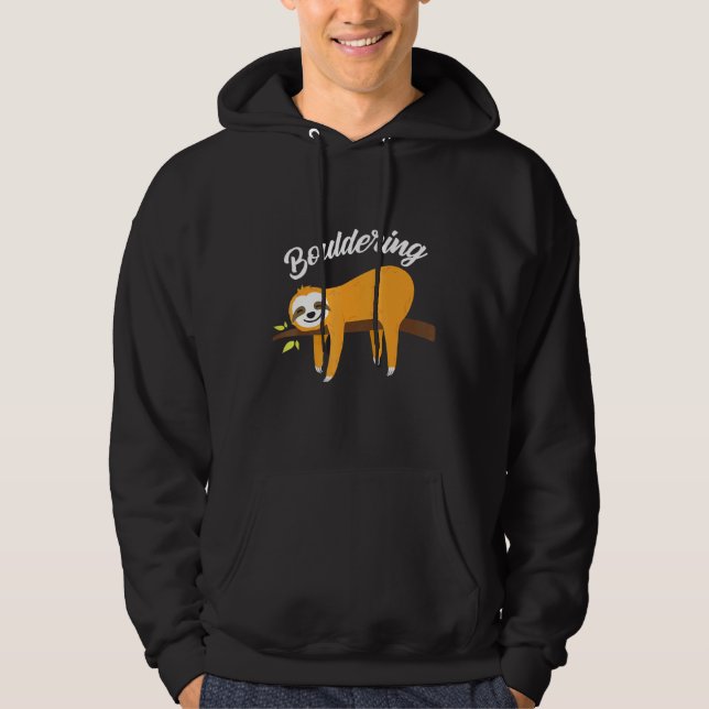 Klimatning i Sten vid Boulder Sloth Hoodie (Framsida)