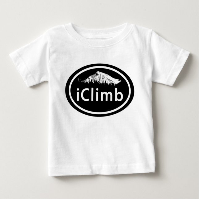 Klimatning: Oval Mountain Märkre Baby T-Shirt (Framsida)