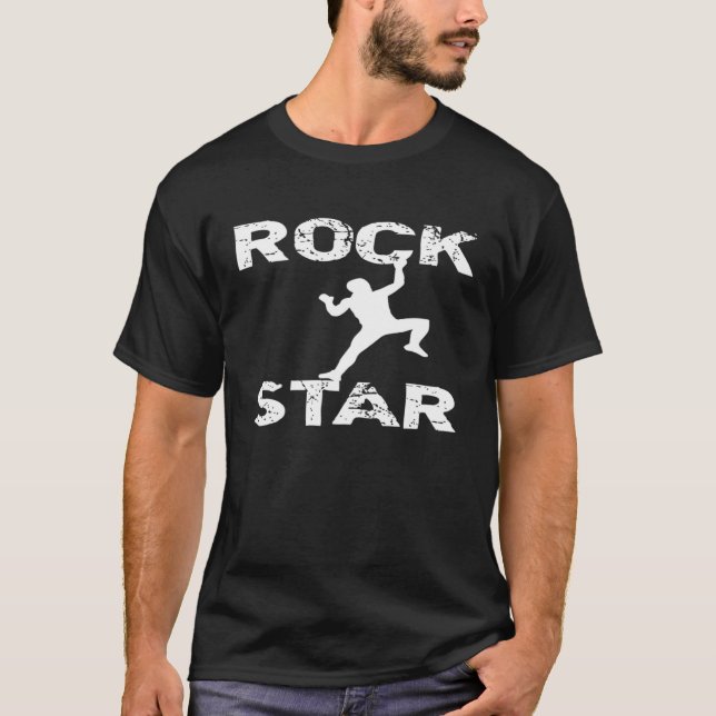 Klimatning vid rockstjärna t shirt (Framsida)