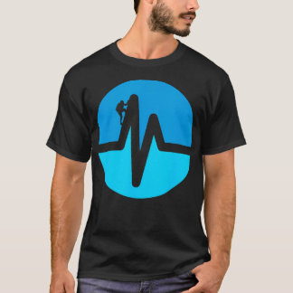 Klimatningskampanj i Hiker Mountain Sten T Shirt