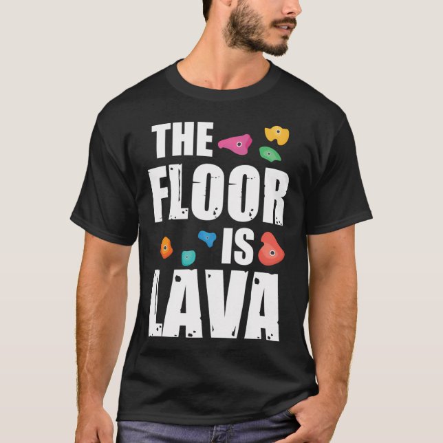 Klimatområden i sten vid Golv är Lava Sten T Shirt (Framsida)