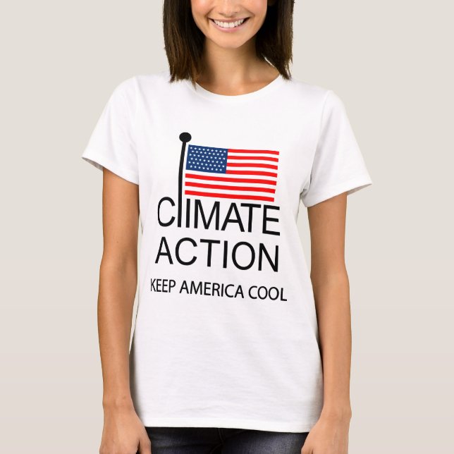 Klimatpolitik - Behållan Amerika Coola T Shirt (Framsida)