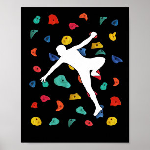 Klimatsporter för Sten inomhus vid klimat Poster