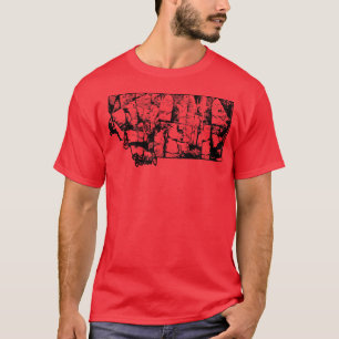 Klimatstatsklimatet Karta i sten i Montana Sten T Shirt