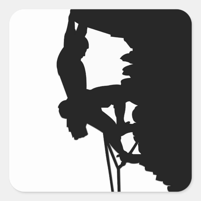 Klimattorgstreck i sten fyrkantigt klistermärke (Framsida)