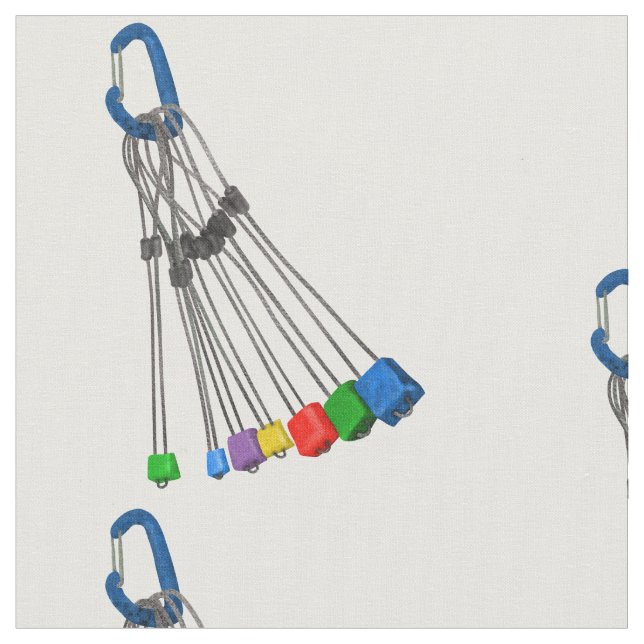 Klimattråd och karabiner från sten tyg (Närbild)