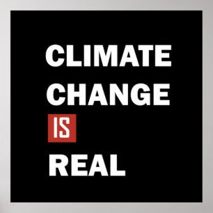 Klimatutmaningen är en verklig miljömedvetenhet poster