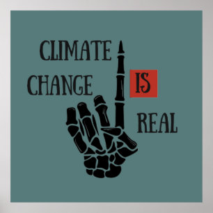 Klimatutmaningen är en verklig miljömedvetenhet poster