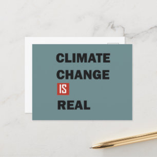 Klimatutmaningen är en verklig miljömedvetenhet vykort