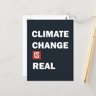 Klimatutmaningen är en verklig miljömedvetenhet vykort