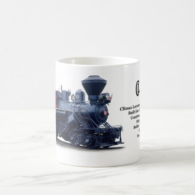 Klimax som loggar lokomotiv kaffemugg (Center)