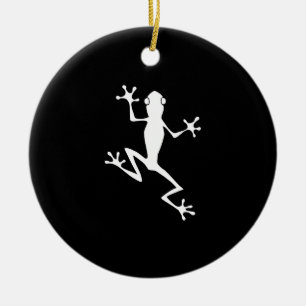 Klimer Frog Silhouette Julgransprydnad Keramik