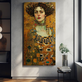 Klimt Adele Bloch-Bauer Guld Mosaic Painting Canva Canvastryck